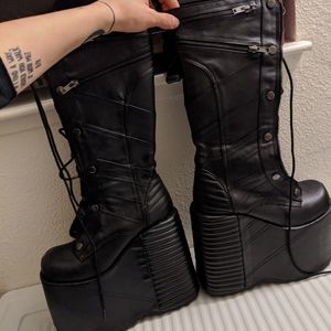Demonia Goth Platform Boots Size 9